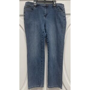 Soft Surroundings Women's Straight Leg Jeans‎ Size 10 Med Wash Stretch